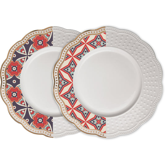 SET 2 PIATTI DESSERT DOTS