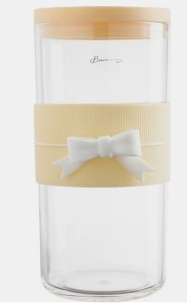 BARATTOLO MAXI CON FASCIA GIALLA E FIOCCO BIANCO