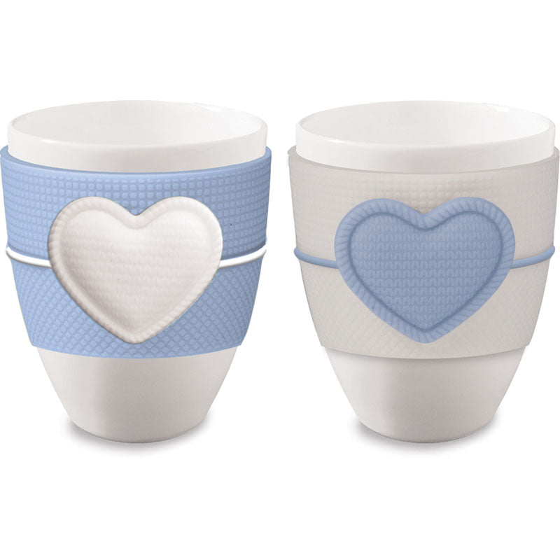 SET 2 MUG CUORE AZZURRO
