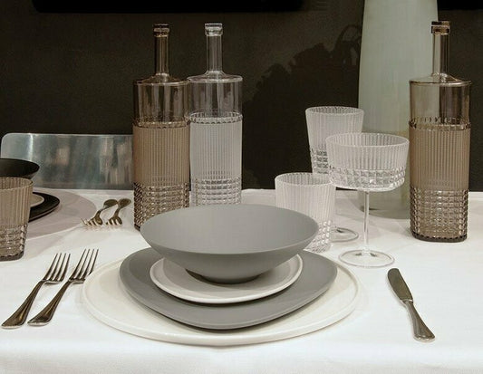 SET 6 PZ. PIATTO FRUTTA DIAM.22 GRIGIO